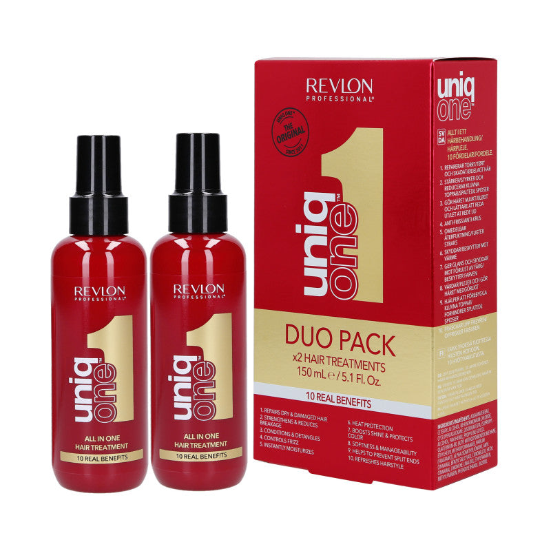 REVLON UNIQ ONE ALL IN ONE DUO PACK Masque spray sans rinçage 2x150ml