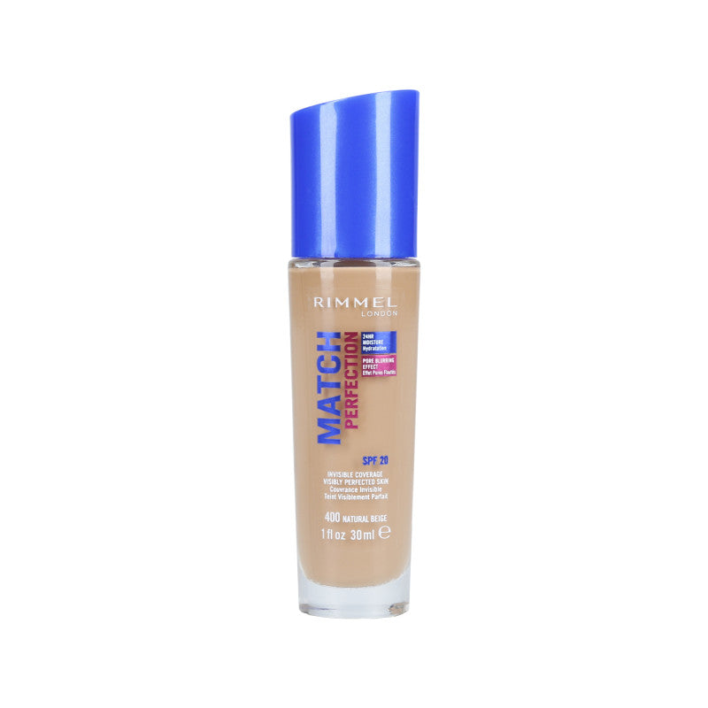 RIMMEL MATCH PERFECTION Podkład kryjący SPF20 400 Natural Beige 30ml