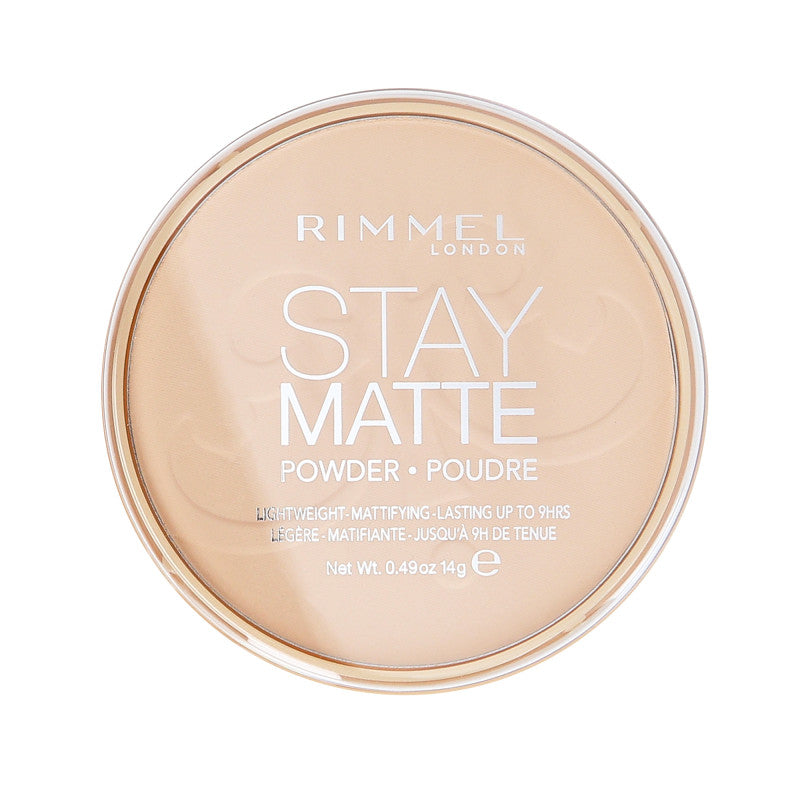 RIMMEL STAY MATTE LONG LASTING Poudre Compacte Matifiante 001 Transparent 14 g