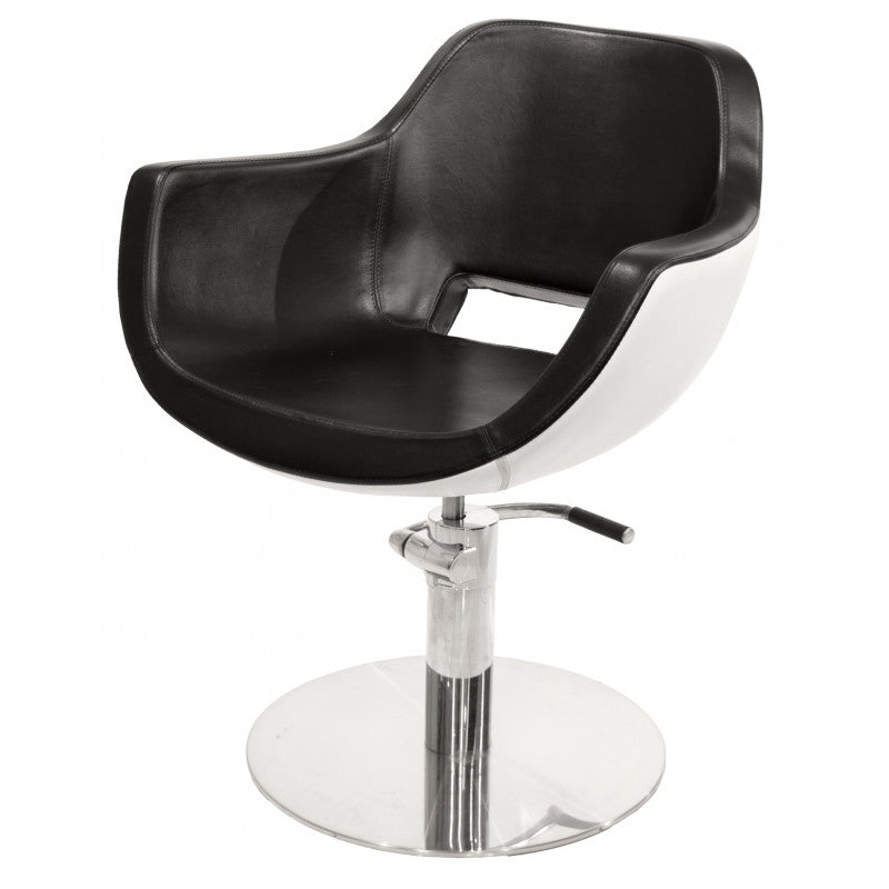 SAKAI UOVO Fauteuil de coiffure noir et blanc