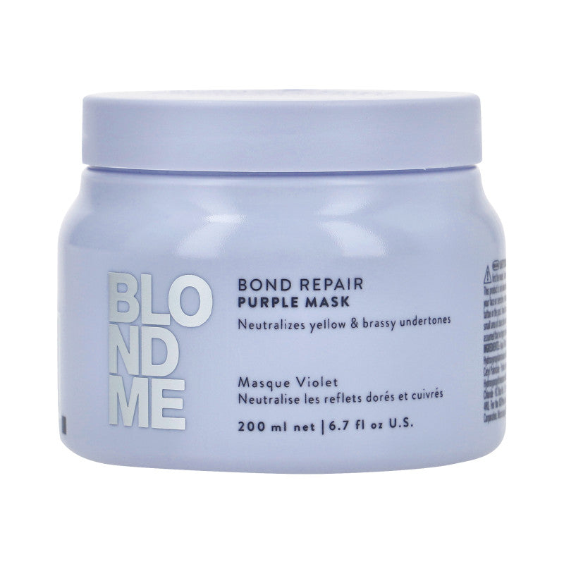 SCHWARZKOPF BLOND ME BOND REPAIR PURPLE Masque neutralisant pour cheveux gris et blonds 200 ml
