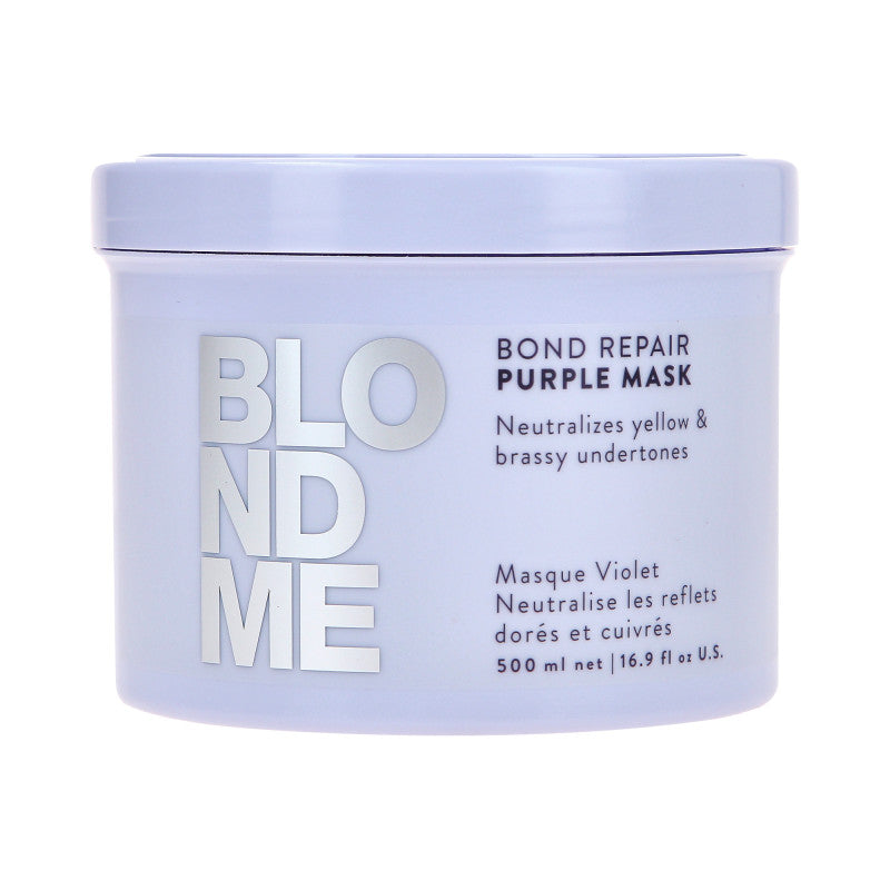 SCHWARZKOPF BLOND ME BOND REPAIR PURPLE Masque neutralisant pour cheveux gris et blonds 500 ml