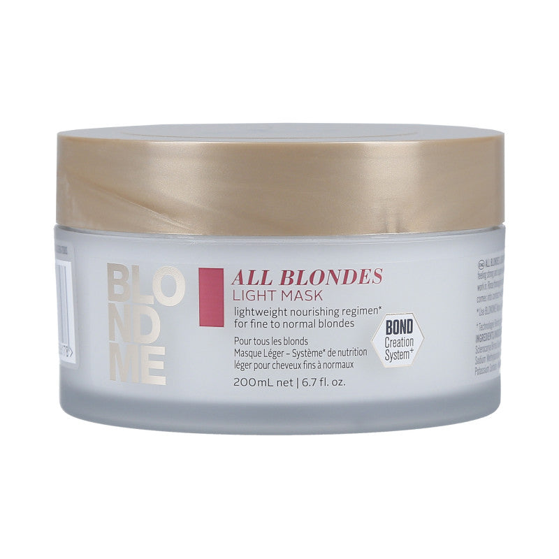 SCHWARZKOPF PROFESSIONAL BLONDME ALL BLONDES Masque léger cheveux fins à normaux 200ml