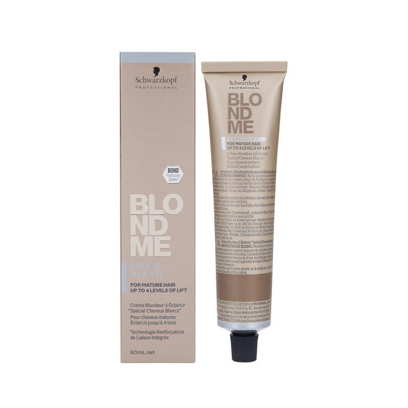 SCHWARZKOPF PROFESSIONAL BLONDEME LIFT&BLEND Crème éclaircissante pour cheveux gris 60ml