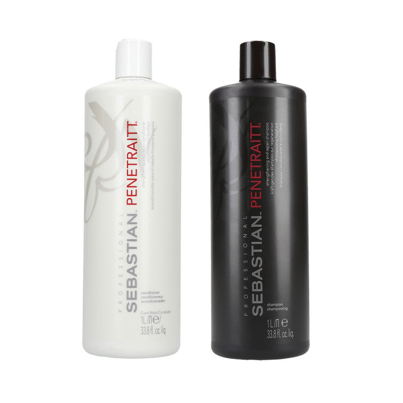 SEBASTIAN PENETRAITT Set Shampooing 1000ml + Conditionneur 1000ml pour cheveux abîmés