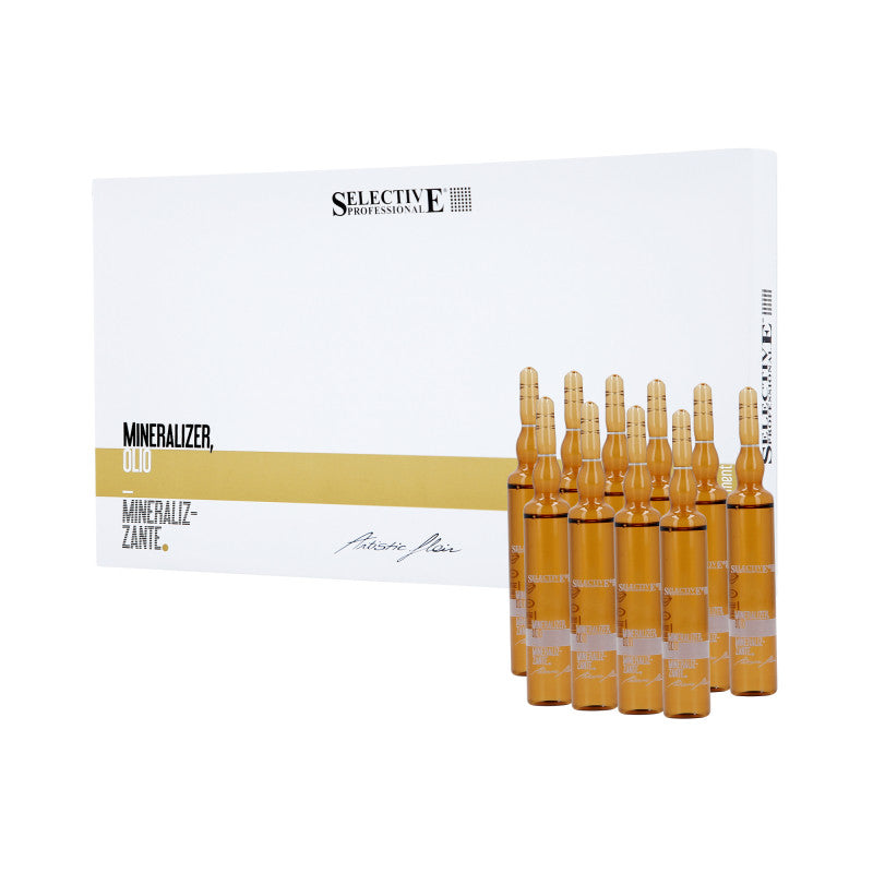 SELECTIVE PROFESSIONAL ARTISTIC FLAIR MINERALISER Huile pour cheveux abîmés, reconstructrice et minéralisante 10x12ml