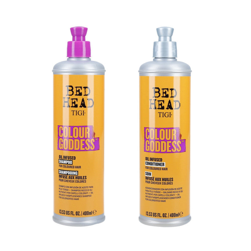 TIGI BED HEAD COLOR GODDESS Coffret pour cheveux colorés Shampooing 400ml + Après-shampooing 400ml