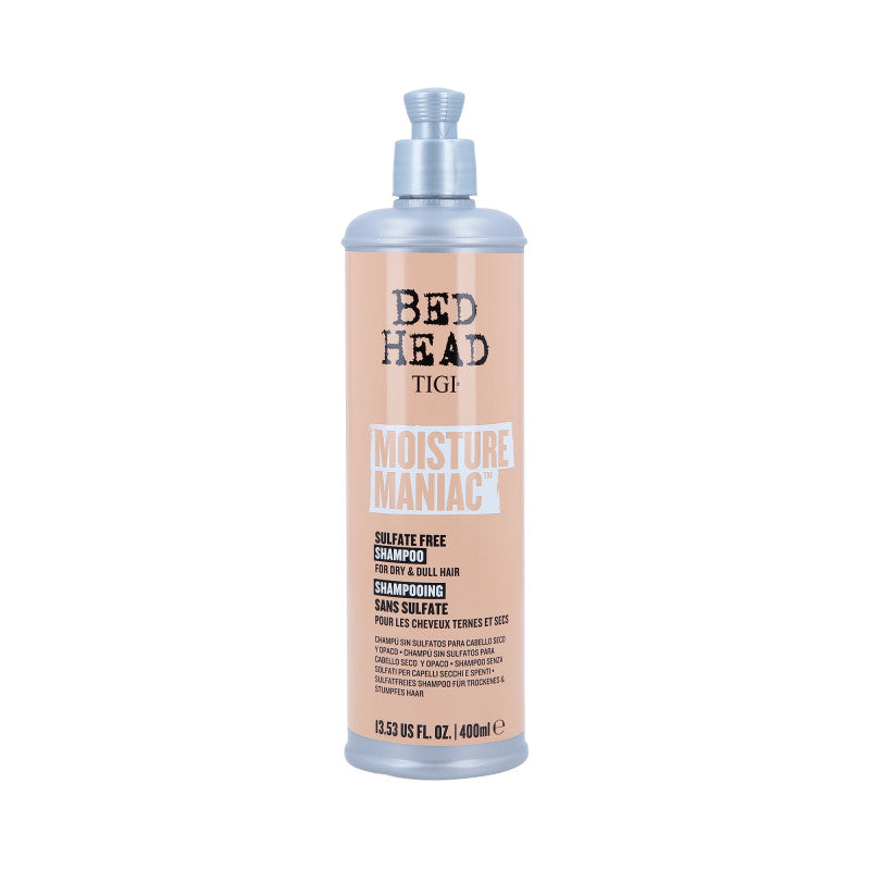 TIGI BED HEAD MOISTURE MANIAC Shampoing hydratant en profondeur pour cheveux secs 400 ml