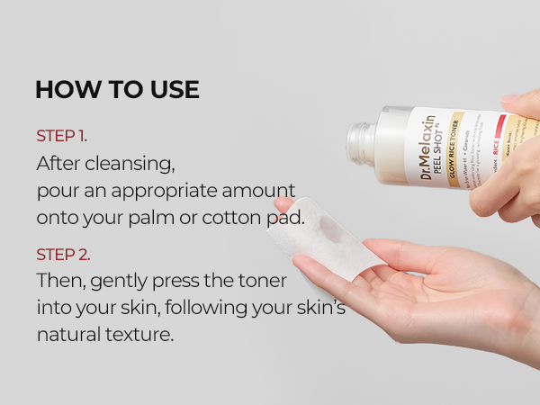 DR.MELAXIN PEEL SHOT GLOW WHITE RICE TONER Tonique de riz hydratant et éclairant 200 ml #5