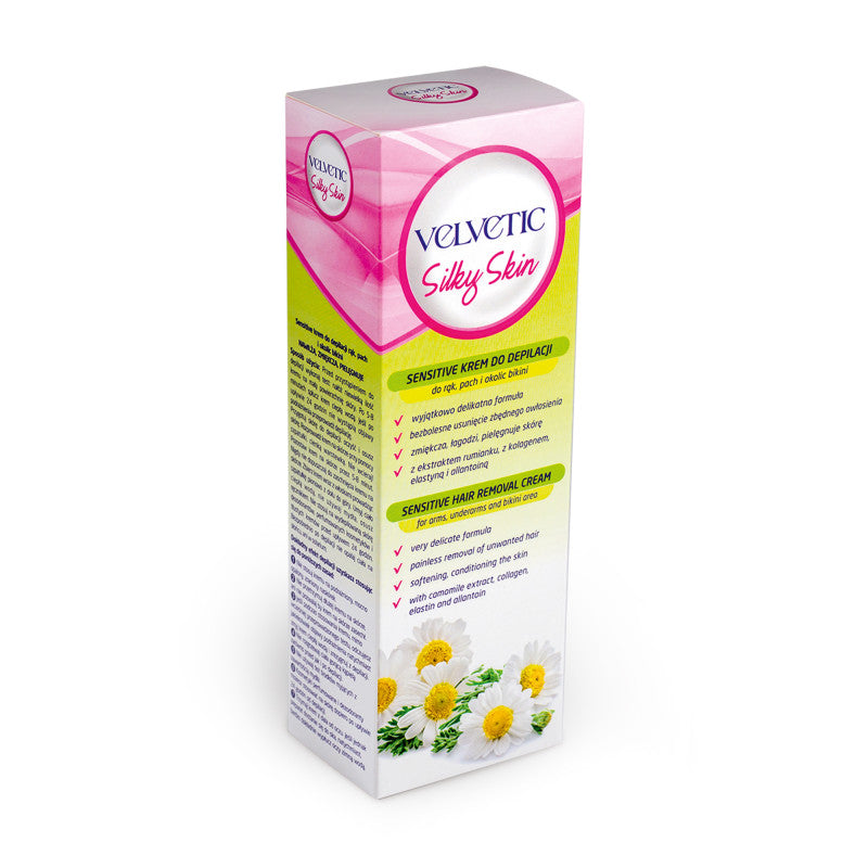 VELVETIC SILKY SKIN Crème dépilatoire pour peaux sensibles à l'extrait de camomille 100 ml