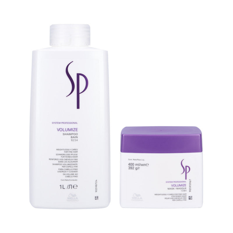 WELLA SP VOLUMIZE Shampooing 1000ml + Masque 400ml